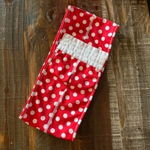 PumpEase Hands Free Pumping Bra Women M Red Polka Dot Adjustable Wrap